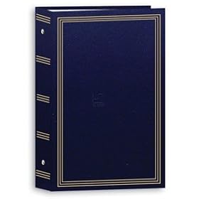 4X6 3-UP 504 POCKET 3-RING BINDER ALBUM - NAVY BLUE - Photo Album