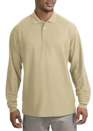 Port Authority Men's Long Sleeve Silk Touch Polo