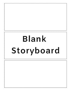 Blank Storyboard: Three panels on each page, 150 pages, 8.5 by 11