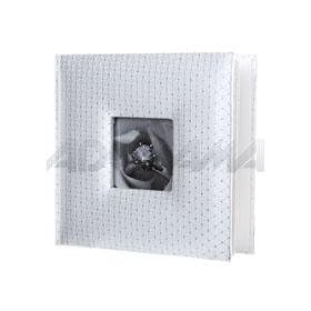 Flashpoint Proof Album Series, Holds 200 4x6 Photos, With a 3 x 3 Window Opening, Color: White Diamond Pattern Cover with White Pages.
