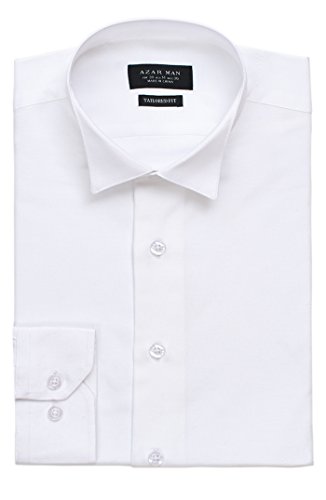 New Mens Dress Shirt White Tuxedo Wing Tip Tailored Slim Fit Wrinkle Free By Azar Man