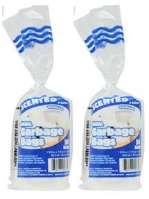 Scented 4 Gallon Garbage Bags - Small Wastebasket Bags - 2 Packs of 50 Bags (Vanilla)