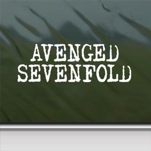 Avenged Sevenfold White Sticker Decal Rock Band White Car Window Wall Macbook Notebook Laptop Sticker Decal