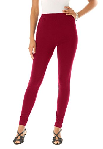 Roamans Women's Plus Size Tall Essential Stretch Knit Ankle Length Leggings