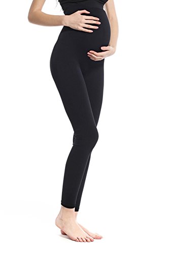 Khaya Women's Seamless Fit Maternity Belly Full Length Leggings