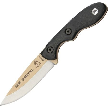 Tops Knives Mini Scandi Survival neck Knife Tan Blade MSK-SURV