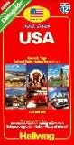 Hallwag USA Road Guide, No.12, USA: Strassenkarte, Poad map, Indes, National Parks, Indian Reservations,States & Flags, Touring information (Road Map) - Rand McNally and Company