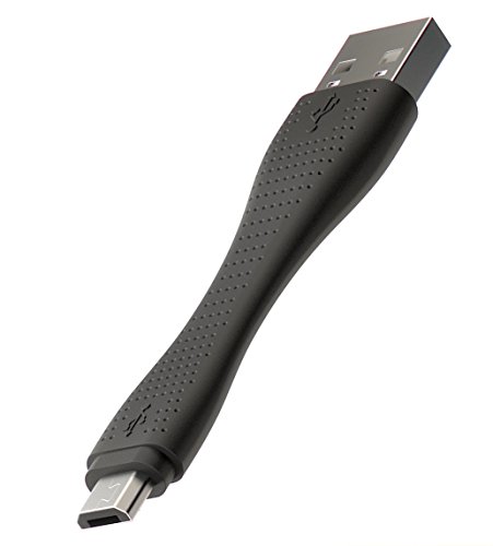BEWIRED Charge and Sync Micro USB to USB Tiny Cable, Black, 3 Inch