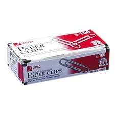 

Nonskid Economy Paper Clips, Steel Wire, Jumbo, Silver, 100/Box, 10 Boxes/Pack, Sold as 1 Package