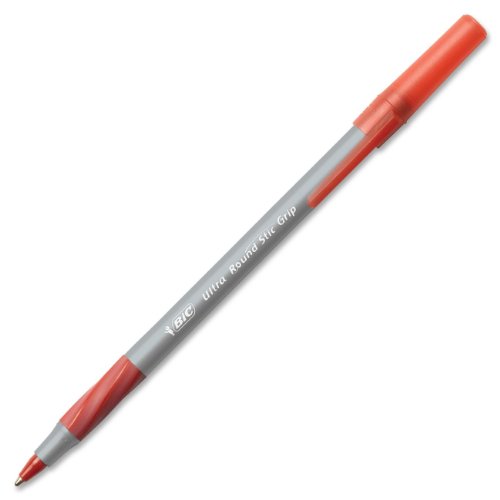 Round Stic Grip Xtra Comfort Ballpoint Pen, Red Ink, 1.2mm, Medium, Dozen