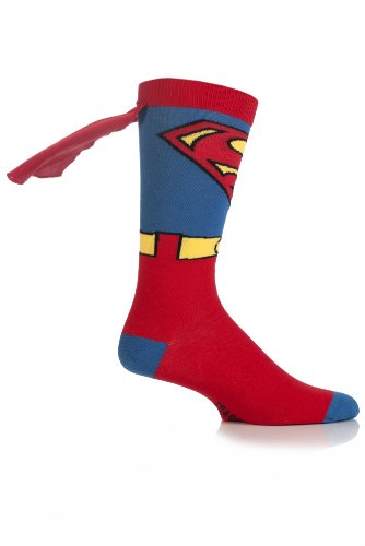 Cartoon Heroes Boys' 1 Pair SockShop Superman Cape Socks