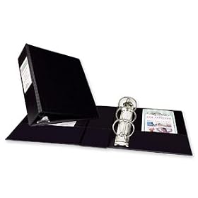 Durable EZTurn Ring Reference Binder W/ Label Hldr 81/2 x 51/2 2 Cap BLK