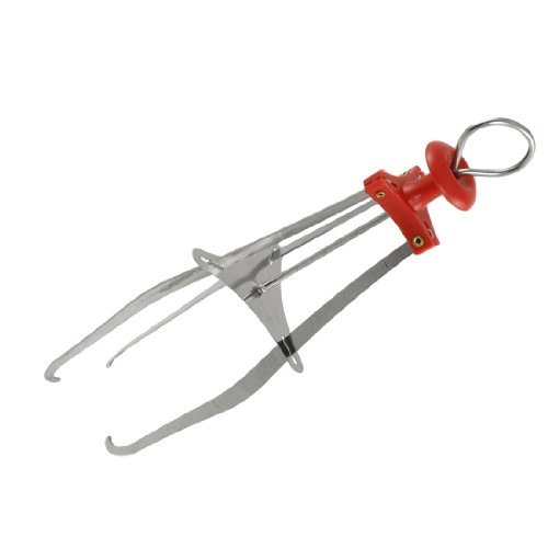 

Water & Wood Silver Tone Red Bowl Dish Plate Holder Three Claw Clip Stainless Steel Clamp