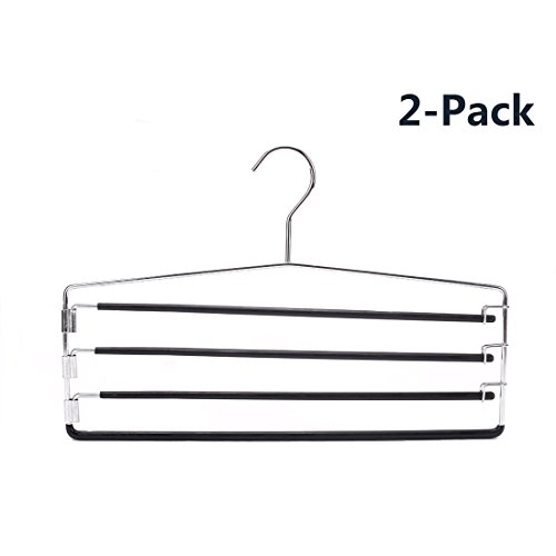 

J.S. Hanger® Organize 4-tier Pants Collection, Deluxe Swing Arm Slack/Towel Hanger, 2-Pack