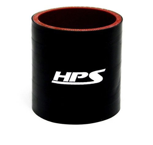 

HPS Silicone Hoses HTSC-238-L4-BLK Silicone High Temperature 4-ply Reinforced Straight Coupler Hose, 85 PSI Maximum Pressure, 4" Length, 2-3/8" ID, Black