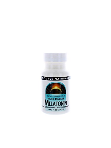 Source Naturals Melatonin 2.5mg, Peppermint (Pack of 2), 60 Tablets