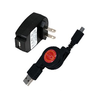 

Retractable Synch & Charge USB Travel Kit (Retractable USB Cable & AC Adapter) for T-Mobile myTouch