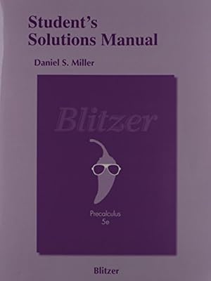 Student's Solutions Manual for Precalculus
