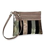 Asian Quilt 3 Zip Wristlet - Silk Jacquard
