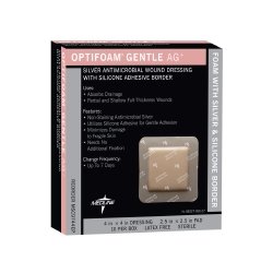 

Optifoam Antimicrobial Adhesive Gentle Border Dressings ( DRESSING, OPTIFOAM AG GNTL, POST OP, 3.5X10 ) 10 Each / box