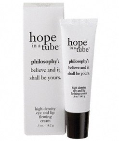 hope in a tube | high-density eye and lip firming cream | philosophy