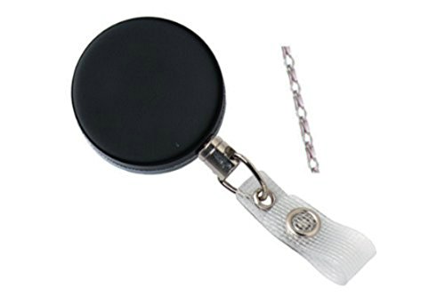One (1) Retracting Heavy Duty Badge Reel with Chain, Sold Individually