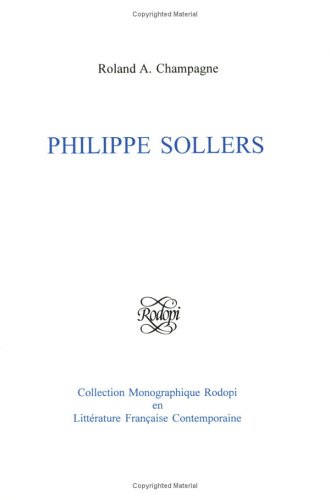 Algopix Similar Product 9 - Philippe Sollers Collection