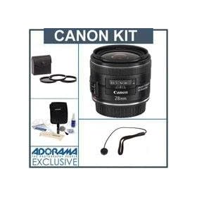 Canon EF 28mm f/2.8 IS USM Lens - U.S.A. Warranty - Bundle - with Pro Optic 58mm Digital Essentials Filter Kit, Lens Cap Leash, Professional Lens Cleaning Kit