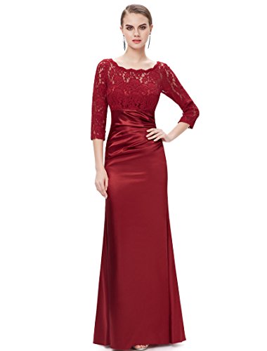 

Ever Pretty Elegant Lace Long Sleeve Formal Floor Length Evening Dress 09882