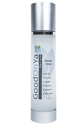 Antioxidant Serum, Anti Aging Face Serum, Instant Visible Results by GoodOnYa. Nano Aloe Vera, Vitamins A, C & E and Manuka Honey. Natural and Organic