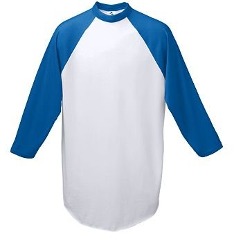 

Adult Baseball Jersey - White and ROYAL - MEDIUM