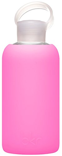 The Original Teeny bkr Water Bottle: Glass Bottle + Soft Silicone Sleeve 250mL