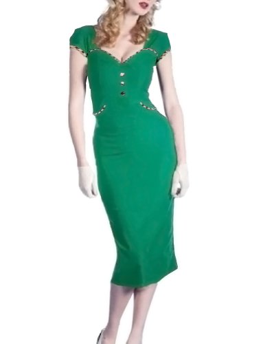 Senfloco Women's Vintage Rockabilly Pinup Stretch Party Evening Pencil Dress