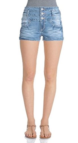 

WallFlower Juniors High Rise Denim Shorts