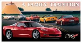 Chevrolet Chevy Corvette C6 A Family Tradition Tin Sign