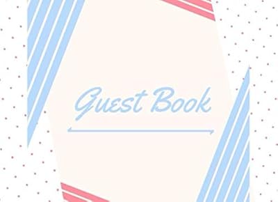 Guest Book:: Modern Design Blue Stripes Pink Polka Dots: Birthday, Weddings, Bridal Shower, Baby Shower, Anniversary, Graduation, Retirement, ... Single-sided Sign-in Guestbook (110 pages)