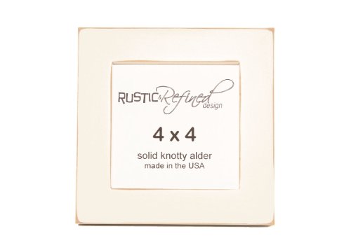 4x4 Picture Frame Solid Wood Handmade in the USA (Gallery Collection) - White