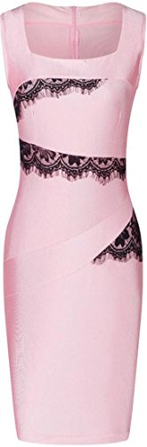 Generic Womens Vintage Business Party Sleeveless Package Hip Dress