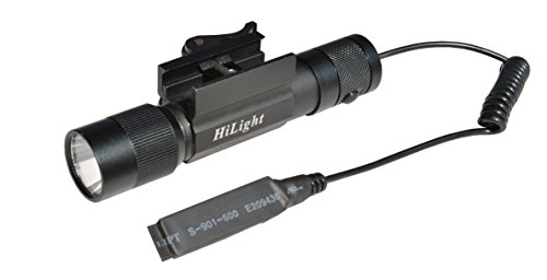 AimkonHiLightRHiLightLumenLEDTacticalFlashlightwithSmartPressureSwitchandQuickDetachableRifleMount,Black