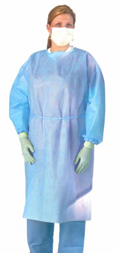 

Medium Weight Multi-Ply Fluid Resistant Isolation Gown,Blue,X-Large, Qty 100