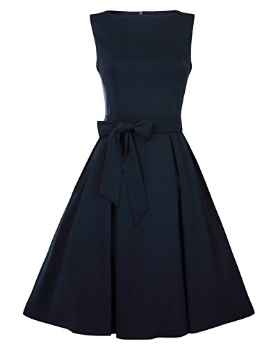 OUGES Women's Sleeveless Fit and Flare Party Cocktail Dress