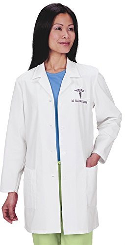 White Swan Meta Fundamentals Women's 35 Inch Length 5 Pocket White Medical Lab Coat (XXS-5X)
