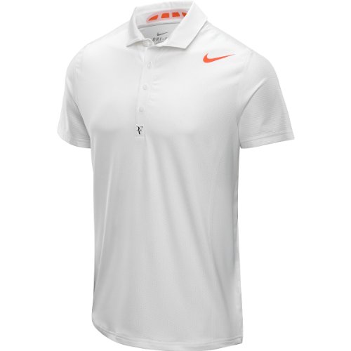 

NIKE Men's Premier RF Short-Sleeve Polo - Size: Small, White/citrus