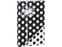 Black and White Polka Dot Reversible Gift Wrap Roll 24