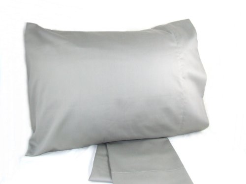 

GRAY STANDARD Pillowcase PAIR 100% cotton, 300 thread count by AB Lifestyles
