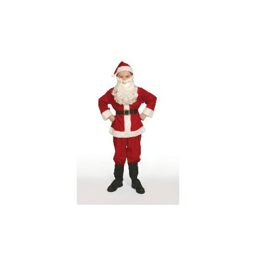 Complete Santa Claus Suit Set Child Costume Size 8-10 Medium
