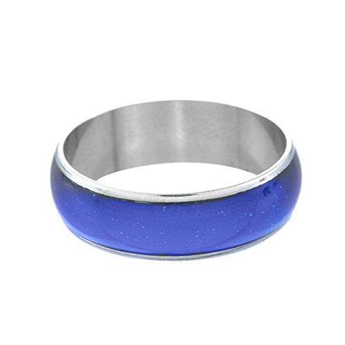MJartoria Emotion Feeling Heat Sensitive 12 Color Changes Endless Band Mood Ring Size 5