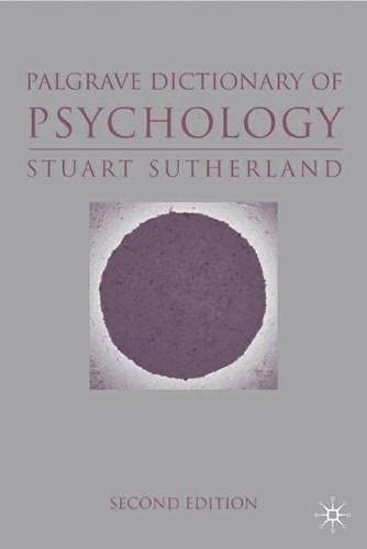 The Macmillan dictionary of psychology by N. S Sutherland