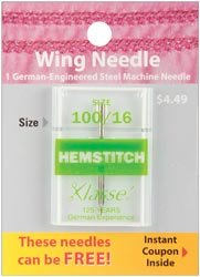 

Bulk Buy: Klasse Hemstitch Machine Needles 100/16 1/Pkg A5157-10016 (5-Pack)