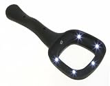 MaTester: 3X Glasses Lens Ergonomic Handheld Magnifier LED Currency UV Detector